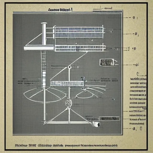 Prompt: schematic diagram of an antigravity device, blueprint, highly detailed