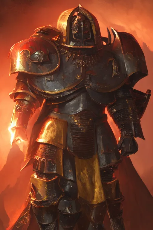 Image similar to armor portrait heros warhammer 4 0 k horus heresy fanart - the primarchs emperor by johannes helgeson animated with vfx concept artist & illustrator global illumination ray tracing hdr fanart arstation zbrush central hardmesh 8 k octane renderer comics stylized