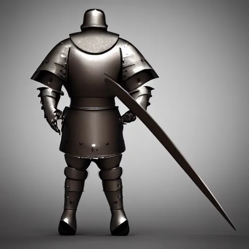 Image similar to 3D blender model of a knight,high quality,stylized,cartoony