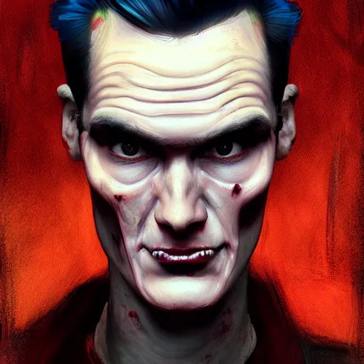 Image similar to portrait of a slim and young steven patrick morrissey as a zombie with a quiff, 7 days to die zombie, fine art, award winning, intricate, elegant, sharp focus, cinematic lighting, digital painting, 8 k concept art, art by z. w. gu, art by brom, art by michael hussar, 8 k