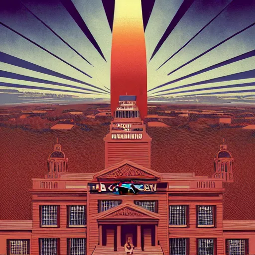 Prompt: the rise of a bizarre government, by jeffrey smith, tim biskup, behance contest winner, wallpaper, digital illustration