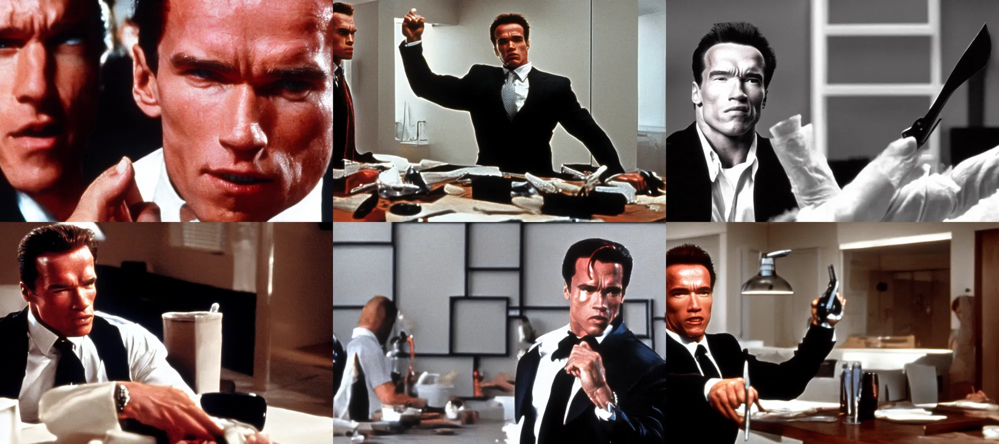 Prompt: Arnold Schwarzenegger in American Psycho
