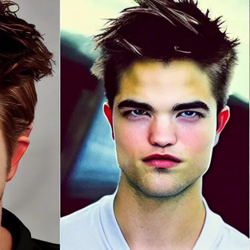 Image similar to robert pattinson mixed with taylor lautner