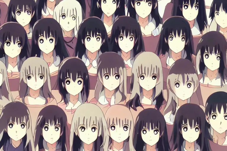 pretty!!!! anime women with symmetric!!!! faces | Stable Diffusion | OpenArt