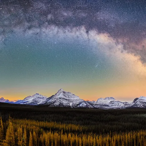 Image similar to a highly detailed photo of alberta wilderness at night, 4 k high - resolution photograph, ultra detail, hd photo