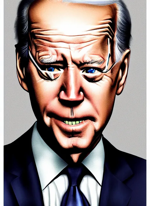 Image similar to biden, steve buscemi portrays united states president joe biden, minimalist movie poster, theatrical poster, fan art, digital art, trending on artstation