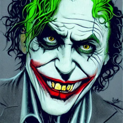 Image similar to the joker drawn by ben templesmith