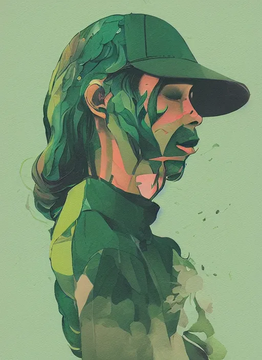 Image similar to profile picture by sachin teng, marijuana, organic painting, dreamy, smoke clouds, asymmetrical, green, matte paint, hard edges, energetic