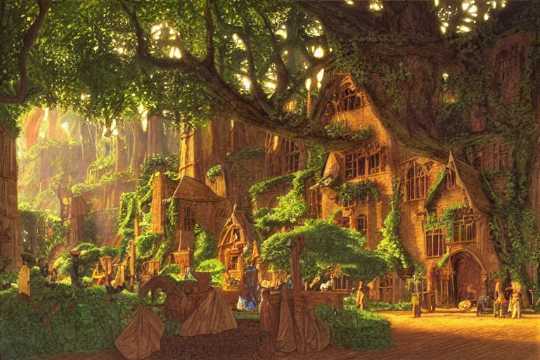 Image similar to elaborate dense beautiful scene from redwall abbey by brian jacques