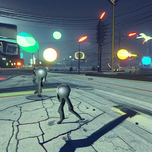Image similar to trippy trip aliens in GTA V