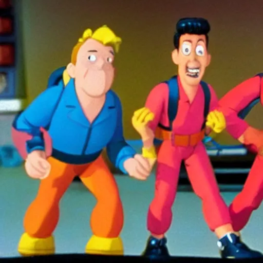 Prompt: Claymation real Ghostbusters