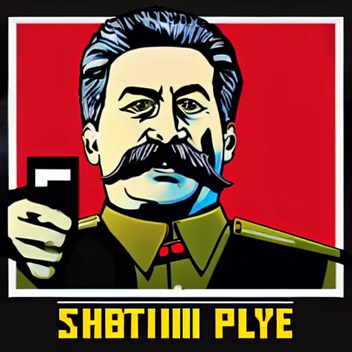 Image similar to stalin plays videogame
