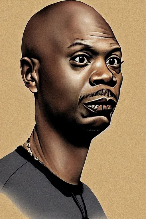 Image similar to ultra realistic Dave Chappelle face portrait in the style of grant wood