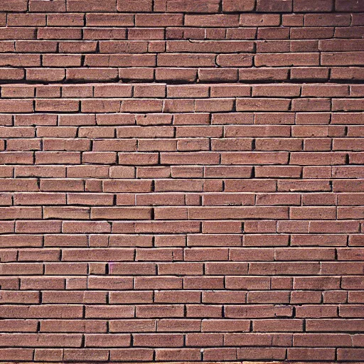 Prompt: base color texture of a brick wall, head - on photo, flat lighting