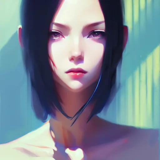 Image similar to elegant girl in urban outfit, cute fine face, rounded eyes, digital painting, fan art, pixiv, by Ilya Kuvshinov, katsuhiro otomo ghost-in-the-shell, magali villeneuve, artgerm, Jeremy Lipkin and Michael Garmash and Rob Rey