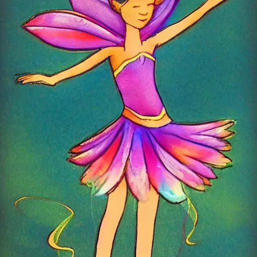 Prompt: a magical fairy that dances in the wind