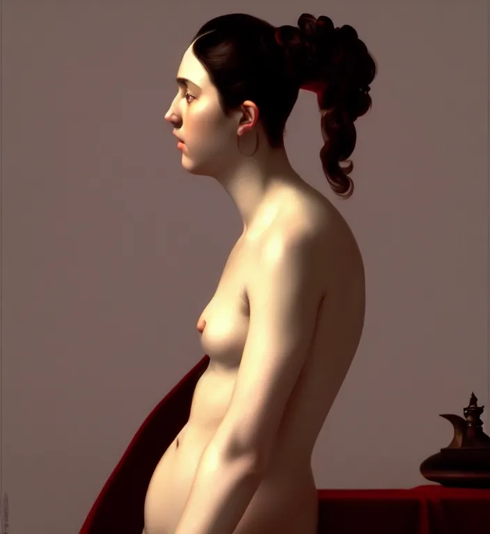 Image similar to hyperrealism photography computer simulation visualisation of parallel universe cgi scene with beautiful highly detailed woman by caravaggio