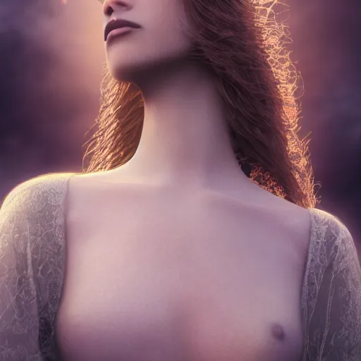 Image similar to portrait of a stunningly beautiful gothic female in soft dreamy light at sunset, by edward robert hughes, annie leibovitz and steve mccurry, david lazar, jimmy nelsson, breathtaking, 8 k resolution, extremely detailed, beautiful, establishing shot, artistic, hyperrealistic, beautiful face, octane render