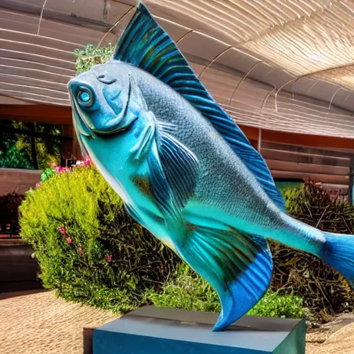 Image similar to fish, but it is a beautiful statue