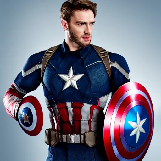 Image similar to A realistic photo of a mixture of Flash and Captain America, hyper-realistic, 8K HDR.