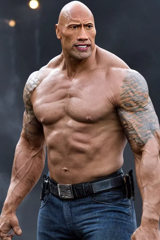 Image similar to Dwayne The Rock Johnson as Shreck