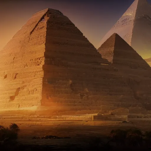 Image similar to photography of an egyptian god, fantasy ,volumetric lighting, intricate, elegant, hyperdetailed 3d matte painting, highly detailed, digital painting, artstation, smooth, sharp focus, illustration, art by Makoto Shinkai and artgerm, hyperrealism, hyperrealistic, cinematic masterpiece, fantasy style 8k ultrahd octane render