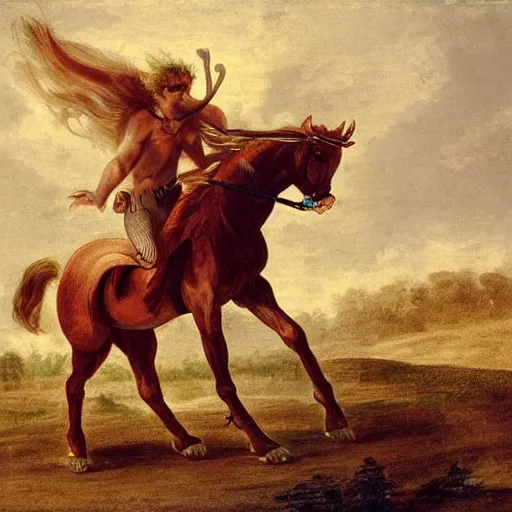 Image similar to centaur riding a horse