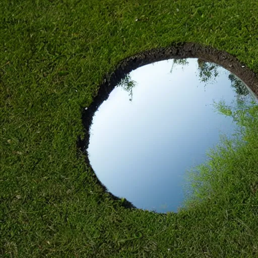 Prompt: the earth reflected in a mirror