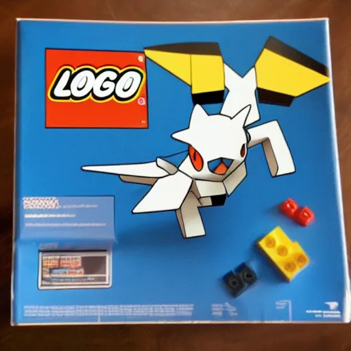 Prompt: pokemon as a lego set