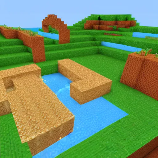 Image similar to minecraft made of cheese