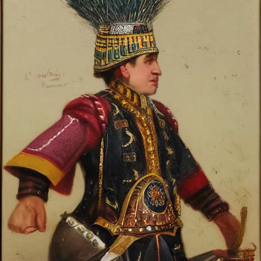 Prompt: a proud female Ottoman Janissary, by Charles Sillem Lidderdale, 4k, brilliant, realism