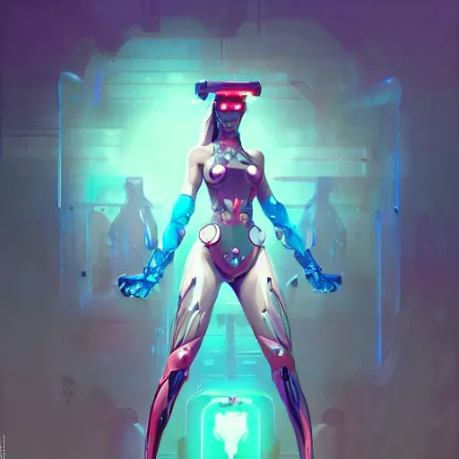 Prompt: a portrait of a cybernetic cheerleader, cyberpunk concept art by pete mohrbacher and artgerm and wlop and greg rutkowski and josan gonzales and syd mead, digital art, highly detailed, intricate, sci-fi, sharp focus, Trending on Artstation HQ, deviantart, unreal engine 5, 4K UHD image