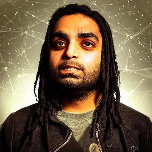 Prompt: profile picture of kalam ali as a cryptopunk