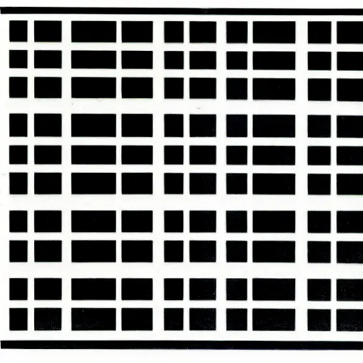 Image similar to black and white minimal logos by karl gerstner 1 9 7 0 s, large border, 8 k scan