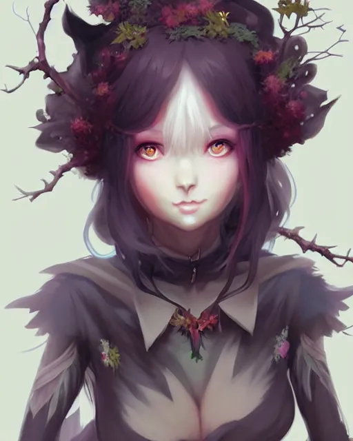 Image similar to character concept art of an anime forest witch | | cute - fine - face, pretty face, realistic shaded perfect face, fine details by stanley artgerm lau, wlop, rossdraws, james jean, andrei riabovitchev, marc simonetti, and sakimichan, tranding on artstation