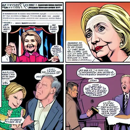 Image similar to Hillary Clinton in a Marvel Comic Book