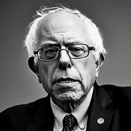 Prompt: portrait of Bernie Sanders as Guerrilla Heroico