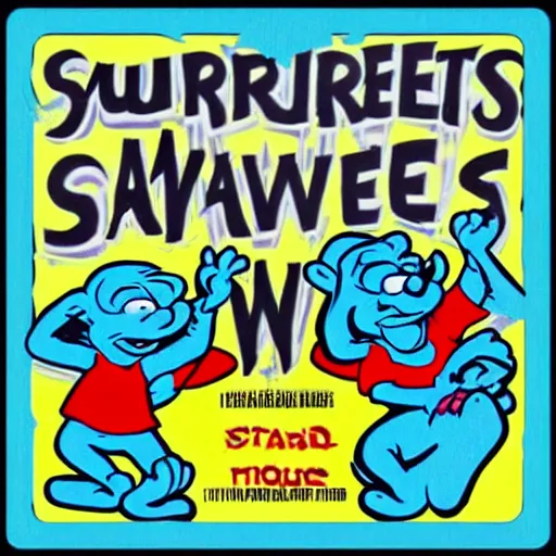 Image similar to The Smurfs acidwave