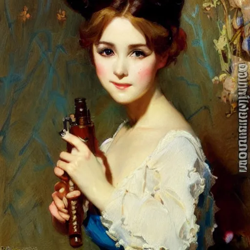 Image similar to a detailed portrait of a cute anime girl, painting by gaston bussiere, charles sillem lidderdale, j. c. leyendecker