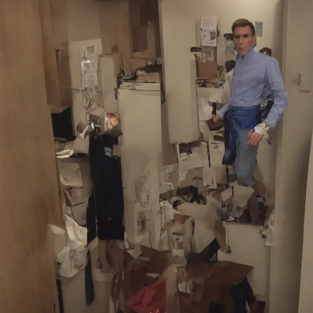 Prompt: jerma in the backrooms