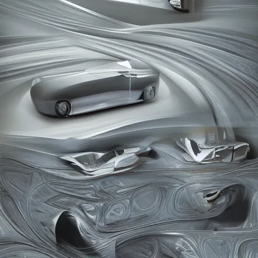 Prompt: car Ash Thorp khyzyl saleem car on the coronation of napoleon : medium size : in oil liquid, organic architecture small size forms structure : 7, u, x, y, o medium size forms: Kazimir Malevich forms : zaha hadid architecture forms: brutalist medium size forms: keyshot, unreal engine 5, high reflections oil, liquid high glossy, high specularity, ultra detailed, 4k, 8k, 16k