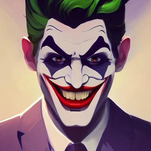 Image similar to face icon stylized minimalist joker, loftis, cory behance hd by jesper ejsing, by rhads, makoto shinkai and lois van baarle, ilya kuvshinov, rossdraws global illumination