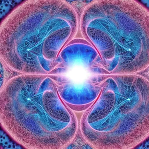 Image similar to The connection of all fractal multiverses in the whole existence