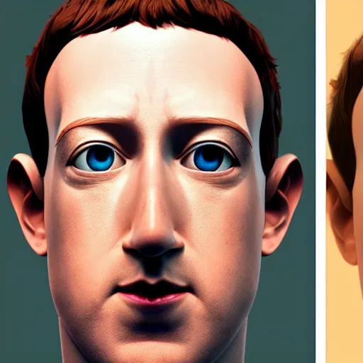 Image similar to face icon stylized minimalist mark zuckerberg, jeff bezos behance hd by jesper ejsing, by rhads, makoto shinkai and lois van baarle, ilya kuvshinov, rossdraws global illumination