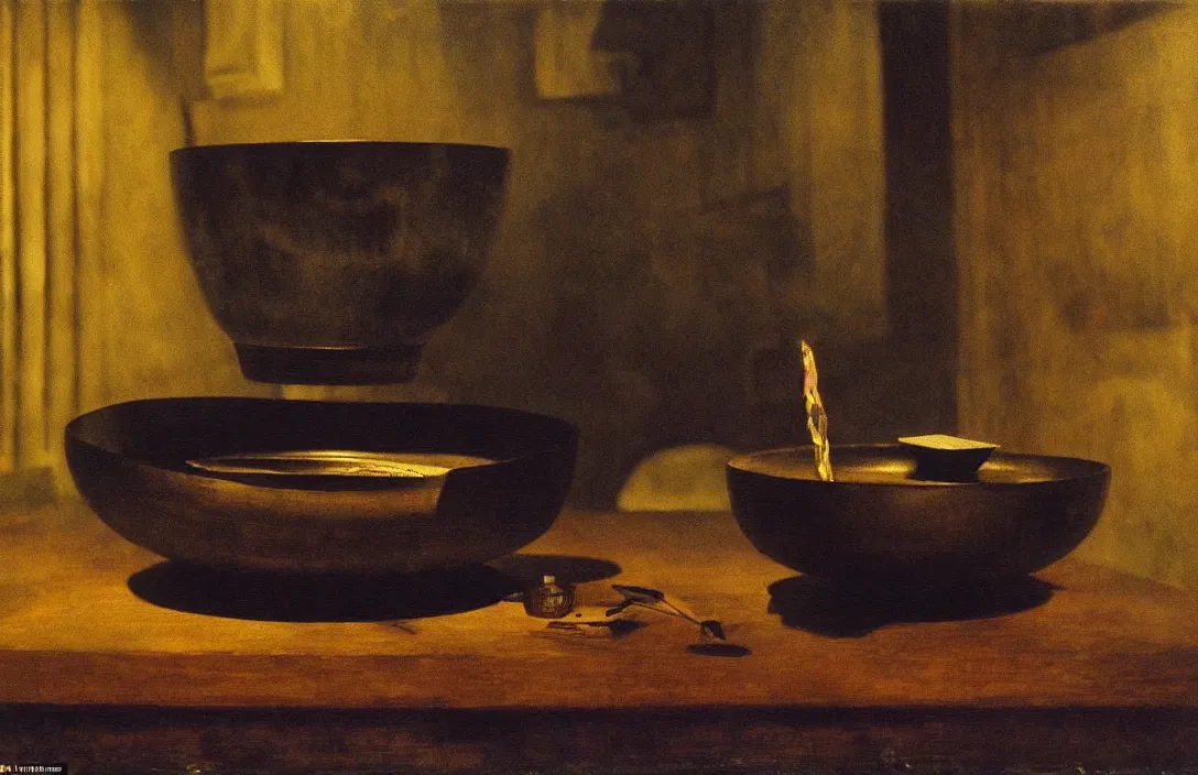 Image similar to forms exist in three dimensions, with height, width, and depth. intact flawless ambrotype from 4 k criterion collection remastered cinematography gory horror film, ominous lighting, evil theme wow photo realistic postprocessing perfectly shaped bowl surviving painting altarpiece painting by valentin serov