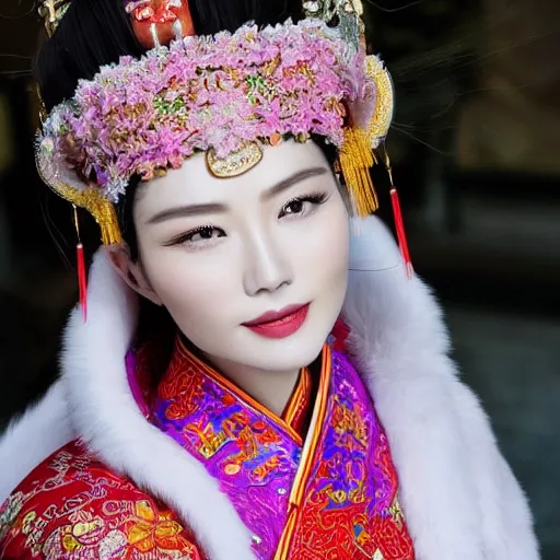 Image similar to the face of the most beautiful chinese woman in the world, realistic photo