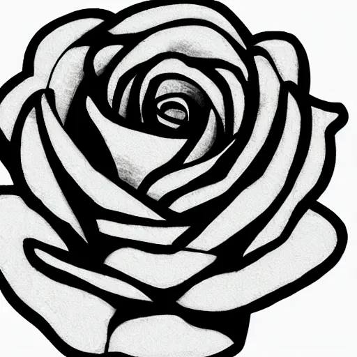 Image similar to twitch emote rose lineart cute