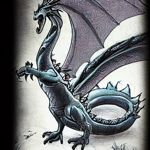 Image similar to a scanner of a fœtal baby dragon