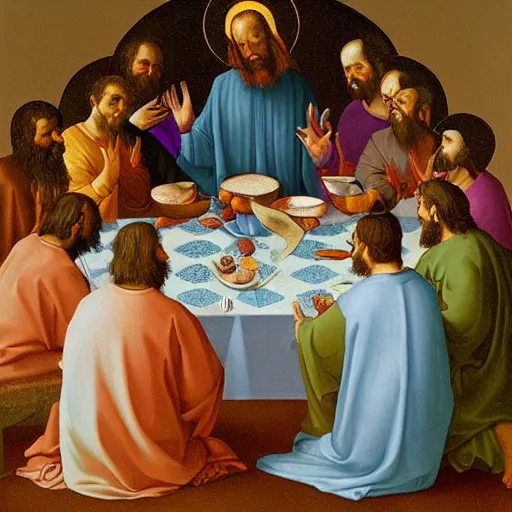 Image similar to The supper before The Last Supper | religious painting