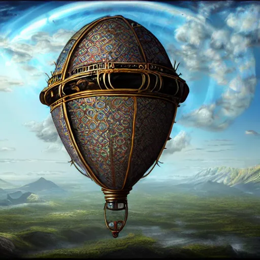 Image similar to enormous flying skydocks!! in a gigantic faberge egg, sky!!!, steampunk, aetherpunk, fantasy art, unreal engine,